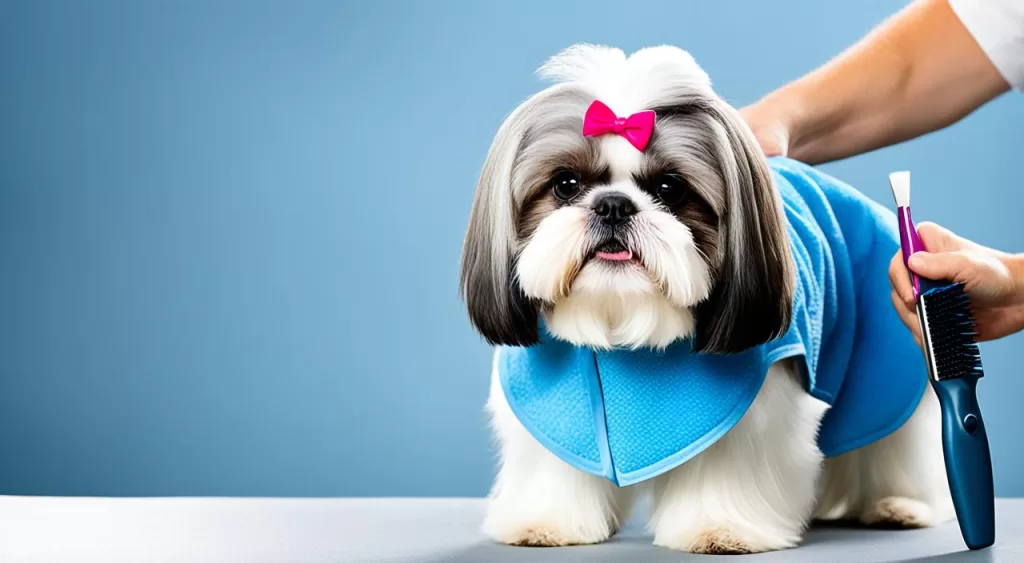 Cuidados com o Pelo Azul do Shih Tzu