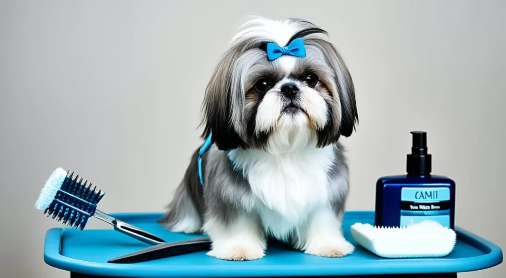 Cuidados com o Pelo Azul do Shih Tzu