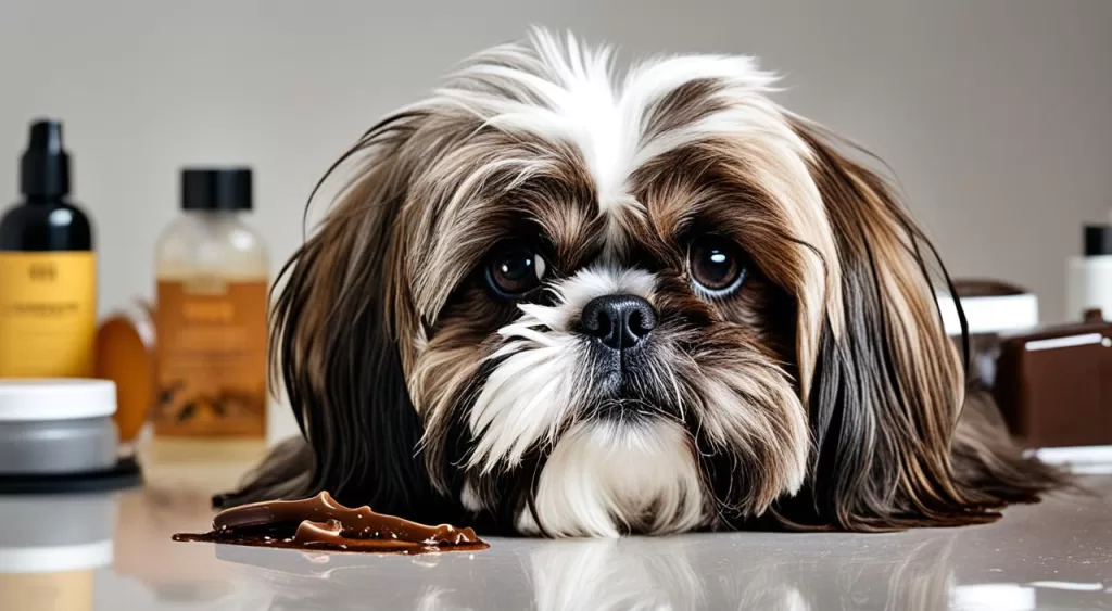 Desafios para cuidar de um Shih Tzu de chocolate