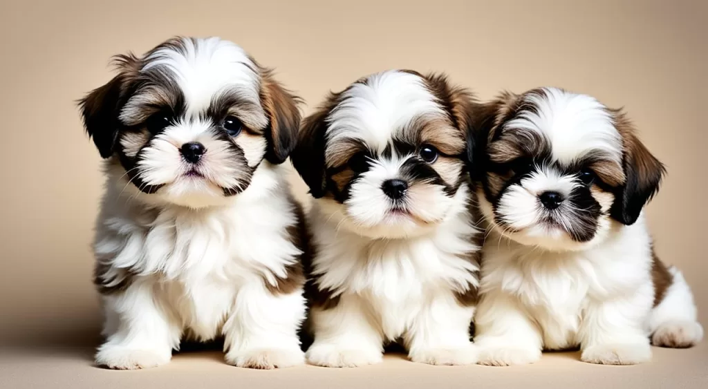 Variações de Cores em Shih Tzu Branco e Marrom