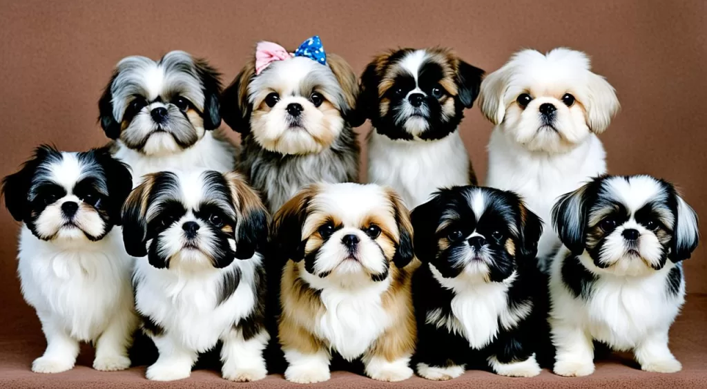 Variações de Particolor em Shih Tzu