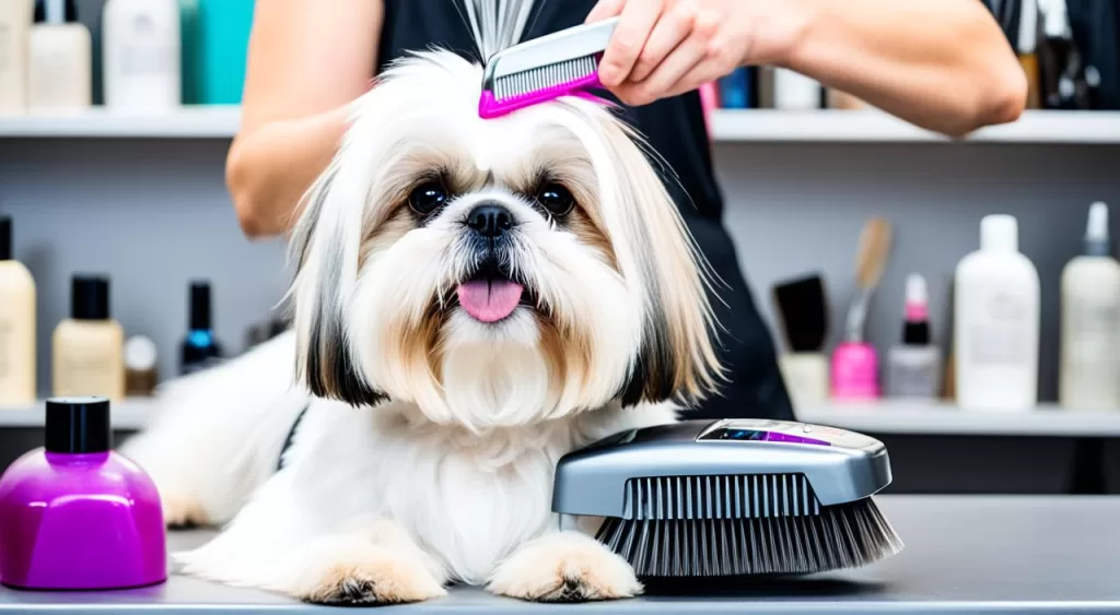 cuidados com o pelo branco do shih tzu