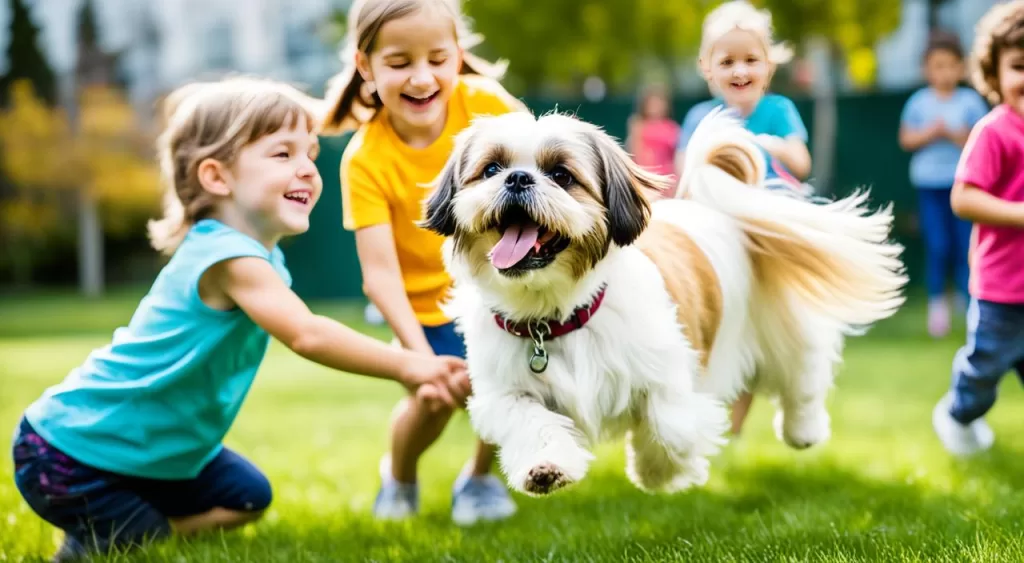 Convivência do Shih Tzu com crianças e outros animais Convivência do Shih Tzu com crianças e outros animais