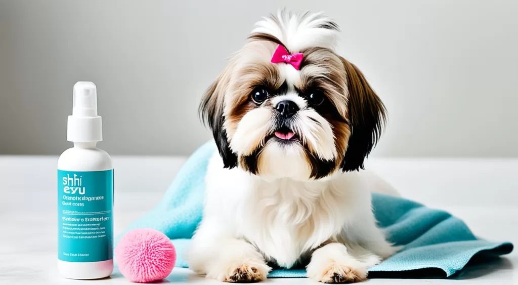 Produtos de limpeza ocular para Shih Tzu