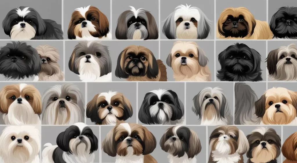 cores da raça shih tzu