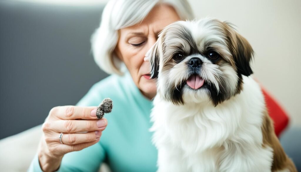 Shih Tzu lambendo