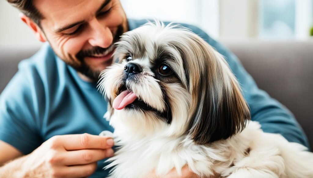 Shih Tzu lambendo dono