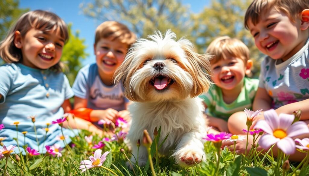 shih tzu com crianças