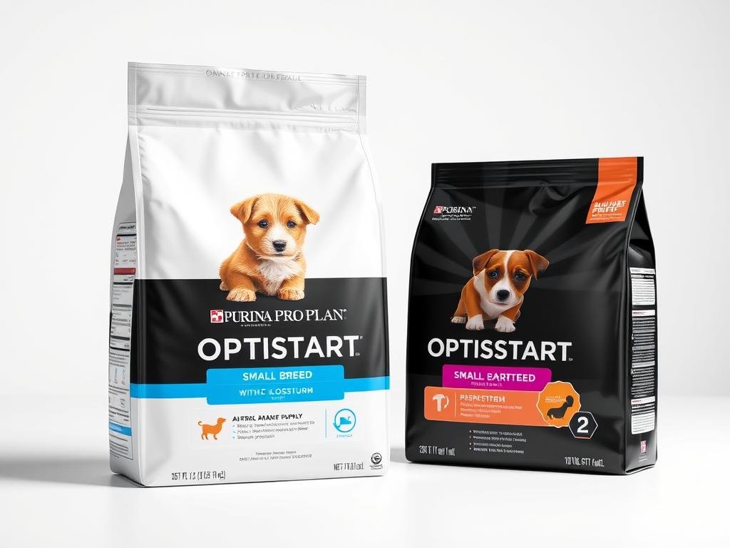 Embalagem da ração Purina ProPlan OptiStart para filhotes de raças pequenas Embalagem da ração Purina ProPlan OptiStart para filhotes de raças pequenas