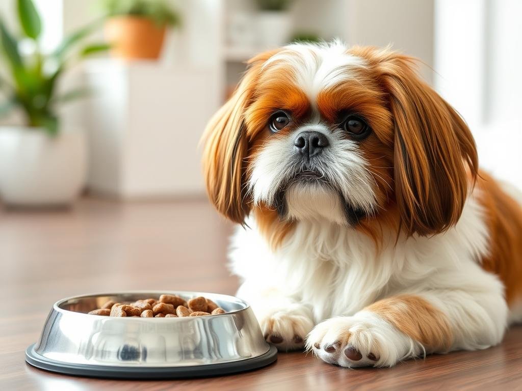 Shih Tzu com pelagem saudável graças à melhor ração para a raça Shih Tzu com pelagem saudável graças à melhor ração para a raça